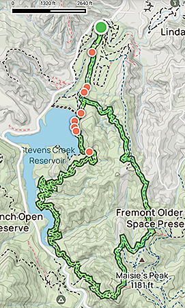 Stevens Creek County Park Map